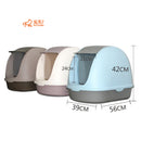 PAWS ASIA Factory New Design Plastic Full Closed Large Cat Litter Box Pet Cleaning With Handle