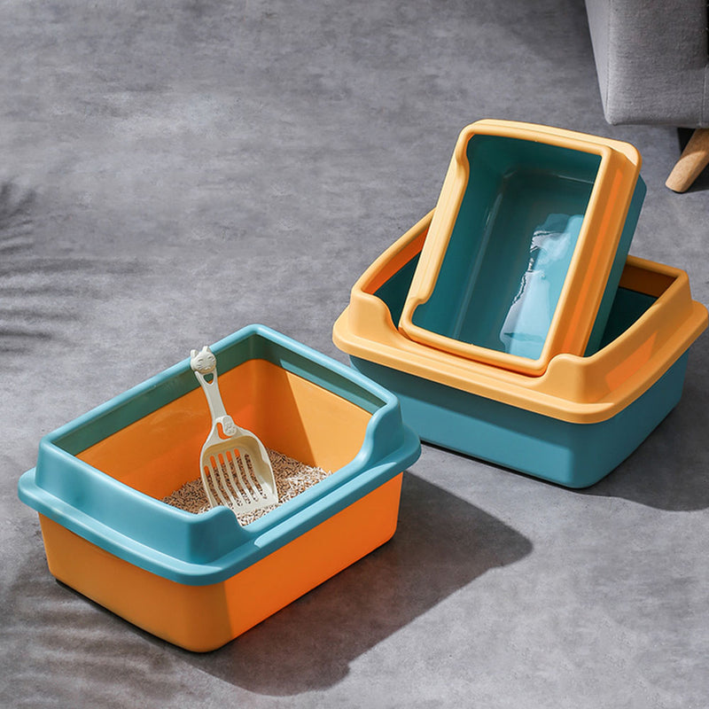 PAWS ASIA Manufacturers Pet Cleaning Simple Cute Semi Closed Large Space Cat Toilet Box