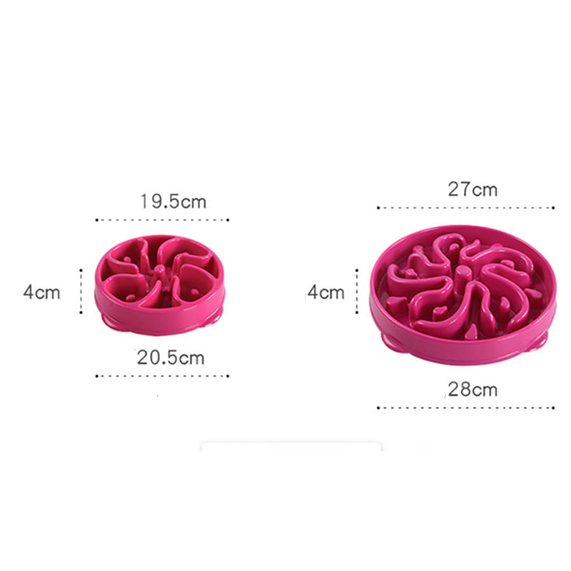 PAWS ASIA Supplier Custom Logo Design Eco Friendly Plastic Pet Slow Food Feed Dog Bowl