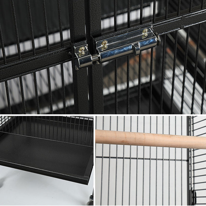PAWS ASIA Suppliers Luxury Large Bird Cage Play Top With Tray And Wheels