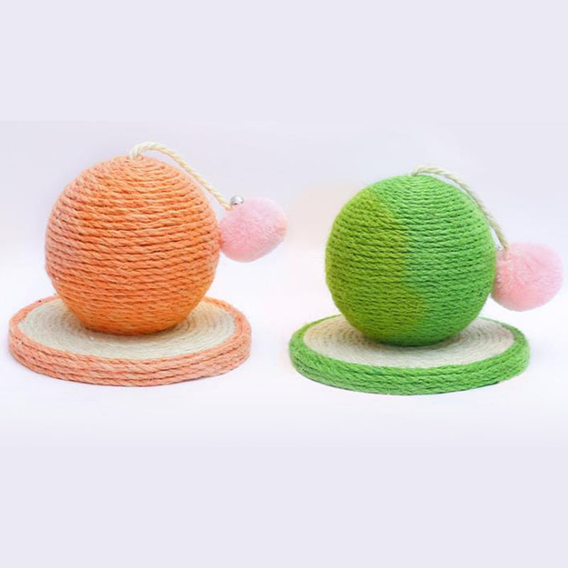 PAWS ASIA Manufacturers Direct Sale Sisal Interactive Scratch Ball Cat Toy With Bell