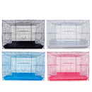PAWS ASIA China Wholesale Metal Wire Mesh Square Small Bird Cages With Bowl For Sale