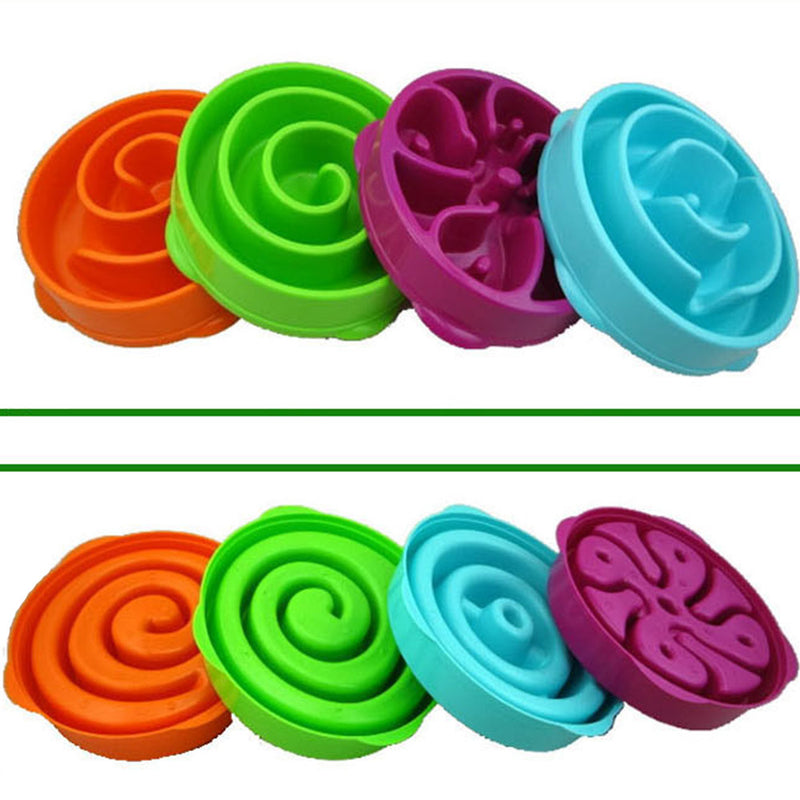PAWS ASIA Supplier Custom Logo Design Eco Friendly Plastic Pet Slow Food Feed Dog Bowl