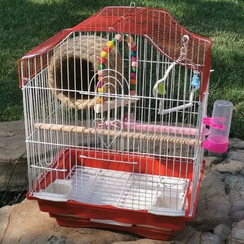 PAWS ASIA Lazada Popular Steels Small Outdoor Travel Fancy Canary Bird Cage Carriers WIth Accessories For Sale