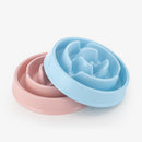 PAWS ASIA Supplier Plastic Travel Portable Blue No Spill Slow Feeder Food Eating Large Dog Bowl