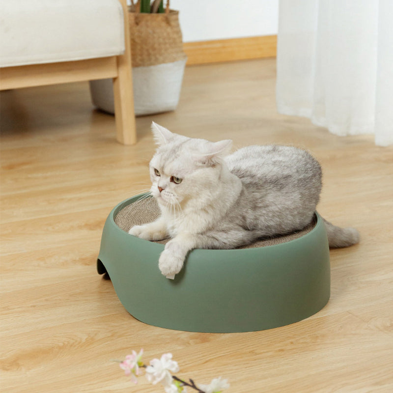 PAWS ASIA Wholesale Custom New 2 In 1 Warm Round Easy Clean Cat Scratcher Bed