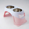 PAWS ASIA Wholesale Stainless Steel Eco Friendly Protect Spine Feeding Dog Bowl With Stand