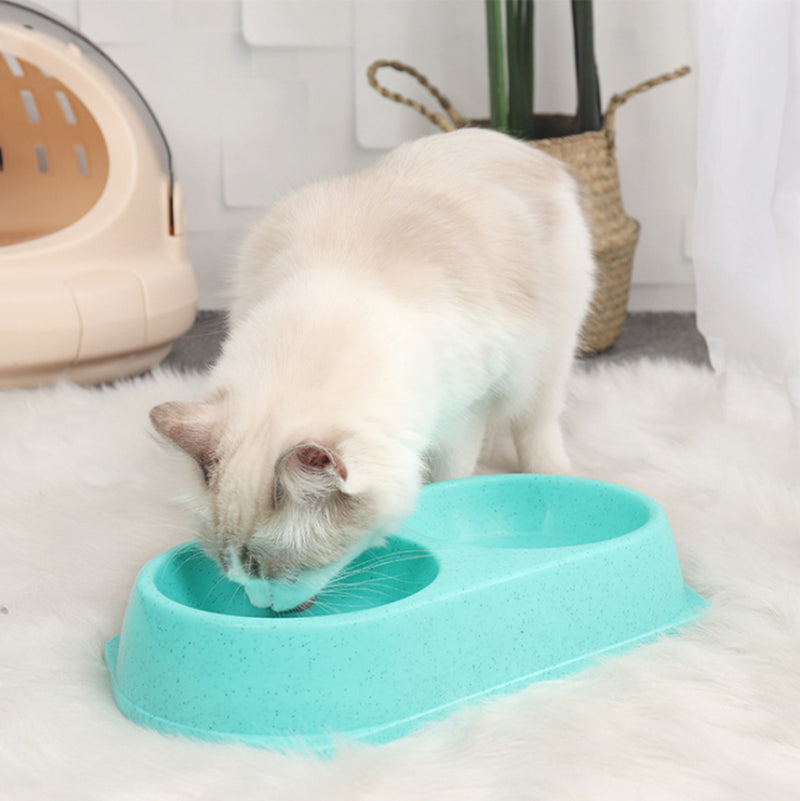 PAWS ASIA Suppliers Cheap Cute Anti Over Round Dual Purpose Pet Feeding Bowls For Cat Dog