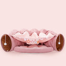 PAWS ASIA Supplier New Hot Sale Foldable Macrame Matcha Color Cat Bed Tunnel Toy