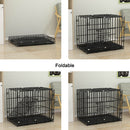 PAWS ASIA Wholesale High Quality Foldable Stackable Heavy Duty Large Dog Cage Metal Kennels With Plastic Tray