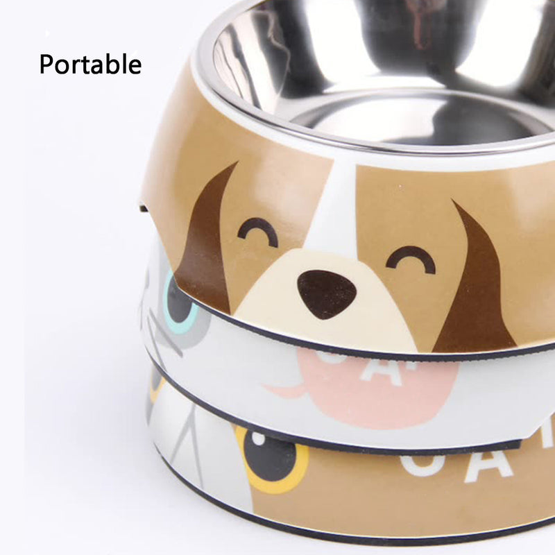 PAWS ASIA Suppliers Printing Customize Melamine Outdoor Portable Feeding Food Dog Bowl Cat