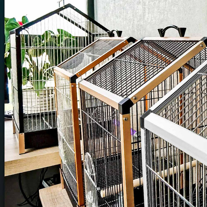 PAWS ASIA Factory Wholesale European Style Luxury Aluminium Finches Vintage Bird Cage With Tray