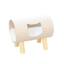 PAWS ASIA Amazon Hot Sale Cool Washable Cute Wooden Elevated Pink Cat Tunnel Bed8