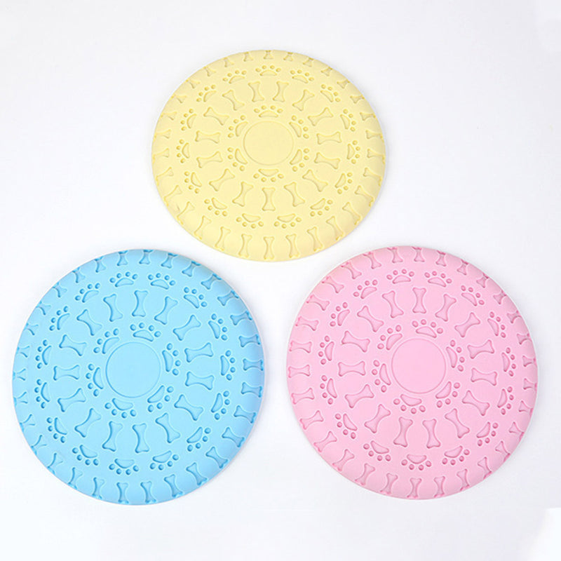 PAWS ASIA Supplier TPR Multifunctional Training Feeding Interactive Activity Dog Toys Flying Disk