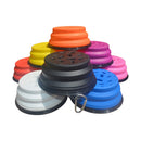 PAWS ASIA Factory Pet Feeding Eco Friendly Plastic Multi Color Travel Portable Slow Feeder Collapsible Dog Bowl