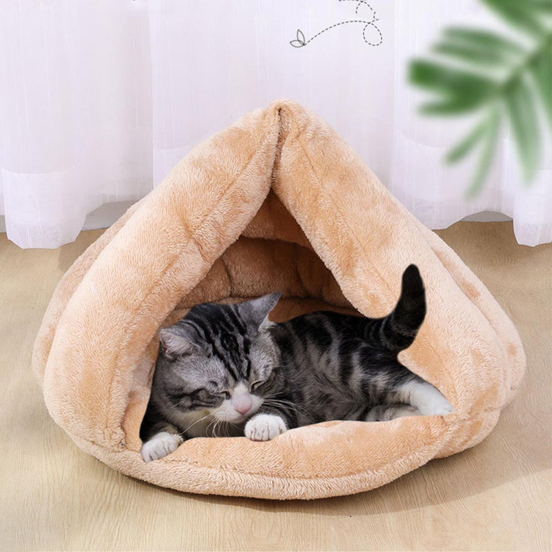 PAWS ASIA Suppliers Custom Modern Luxury Soft Plush Removable Half Enclosed Novelty Cute Round Calming Cat Bed Sofa