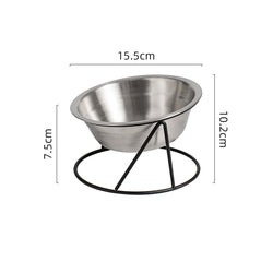 PAWS ASIA Manufacturer Bling Stainless Steel Tilted Dog Bowl Double Design Cat Feeder