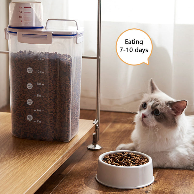 PAWS ASIA Wholesale Plastic Portable Food Storage Pet Food Container Dog Cat Rabbit