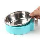 PAWS ASIA Suppliers Stainless Steel Modern Portable Adjustable Height Cage Hanging Dog Bowl