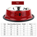 PAWS ASIA Suppliers Dropshipping Stainless Steel Non Slip Multi Color Print Pet Feeder Dog Bowl Cat