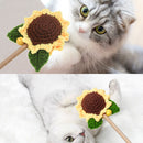 PAWS ASIA Wholesale Handmade Cute Sunflower Interactive Teaser Wand Funny Cat Toy Stick
