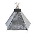 PAWS ASIA Manufacturers Luxury Design Wood Frame Foldable Dog Bed Tent Kennel Cat Teepee