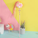PAWS ASIA Manufacturers Plastic Colorful Tassel Interactive Teaser Cat Toy Wand With Bell
