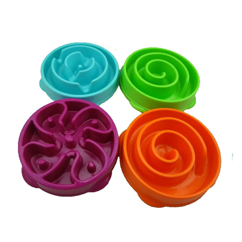 PAWS ASIA Supplier Custom Logo Design Eco Friendly Plastic Pet Slow Food Feed Dog Bowl