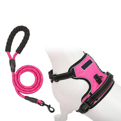 PAWS ASIA Wholesale Luxury Reflective Dog Leash Vest Harness Set With Easy Control Handle