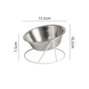 PAWS ASIA Manufacturer Bling Stainless Steel Tilted Dog Bowl Double Design Cat Feeder