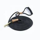 PAWS ASIA Wholesale Custom Black Nylon Rope Pet Training Tracking Long Dog Leash 10m 20m