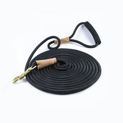 PAWS ASIA Wholesale Custom Black Nylon Rope Pet Training Tracking Long Dog Leash 10m 20m