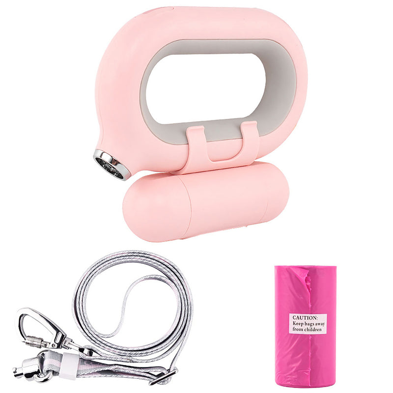 PAWS ASIA Factory Pet Product Low Moq Direct Sale Led Light Nylon Dog Leash With Waste Bag Dispenser