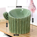 PAWS ASIA Suppliers Custom Ceramic Luxury Cactus Tall Non Slip Elevated Slanted Cat Bowl Dog