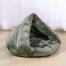 PAWS ASIA Suppliers Custom Modern Luxury Soft Plush Removable Half Enclosed Novelty Cute Round Calming Cat Bed Sofa