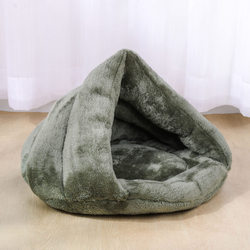 PAWS ASIA Suppliers Custom Modern Luxury Soft Plush Removable Half Enclosed Novelty Cute Round Calming Cat Bed Sofa