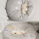 PAWS ASIA Factory Cheap Round Washable Removable Large Warm Soft Padded Minimalist Cat Bed Dog