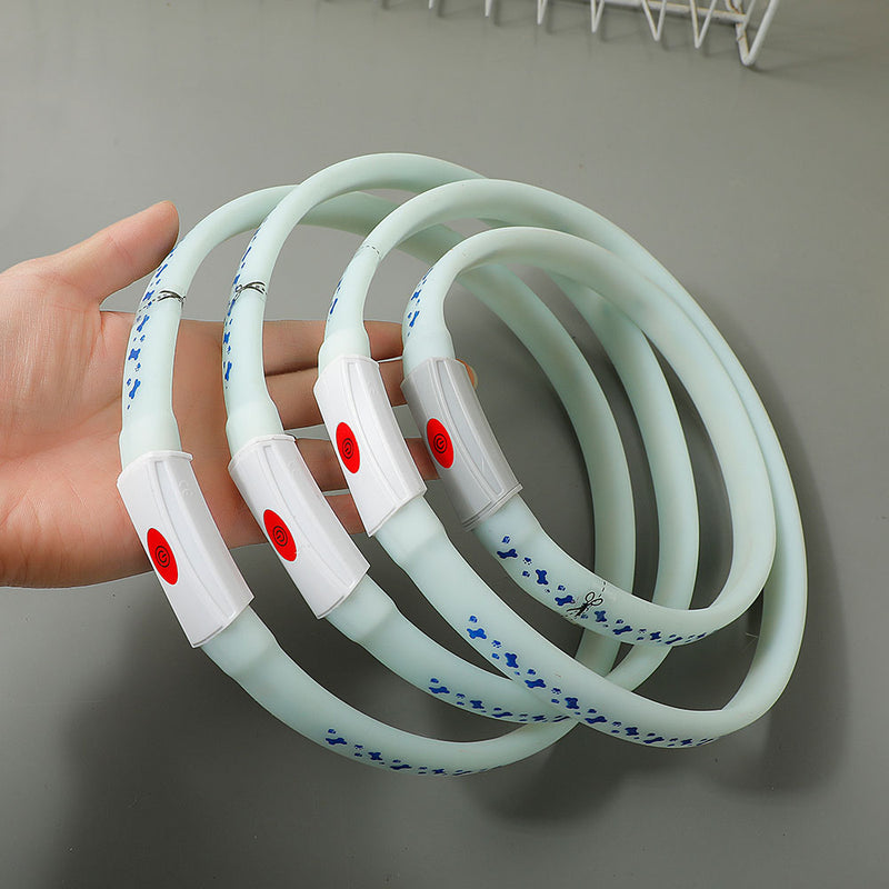 PAWS ASIA Manufacturer Custom Popular Luminous Secure Anti Lost Led Dog Collar Cat