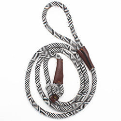 PAWS ASIA Factory White Luxury Durable Personalized Fancy Stripe Pet Dog Leash Thick Rope