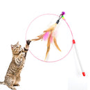 PAWS ASIA Wholesale High Quality Steel Wire Interactive Bells Feather Funny Cat Toy Teaser Wand