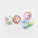 PAWS ASIA Amazon New Popular Plush Colorful Silent Rolling Cat Mouse Toy Ball2