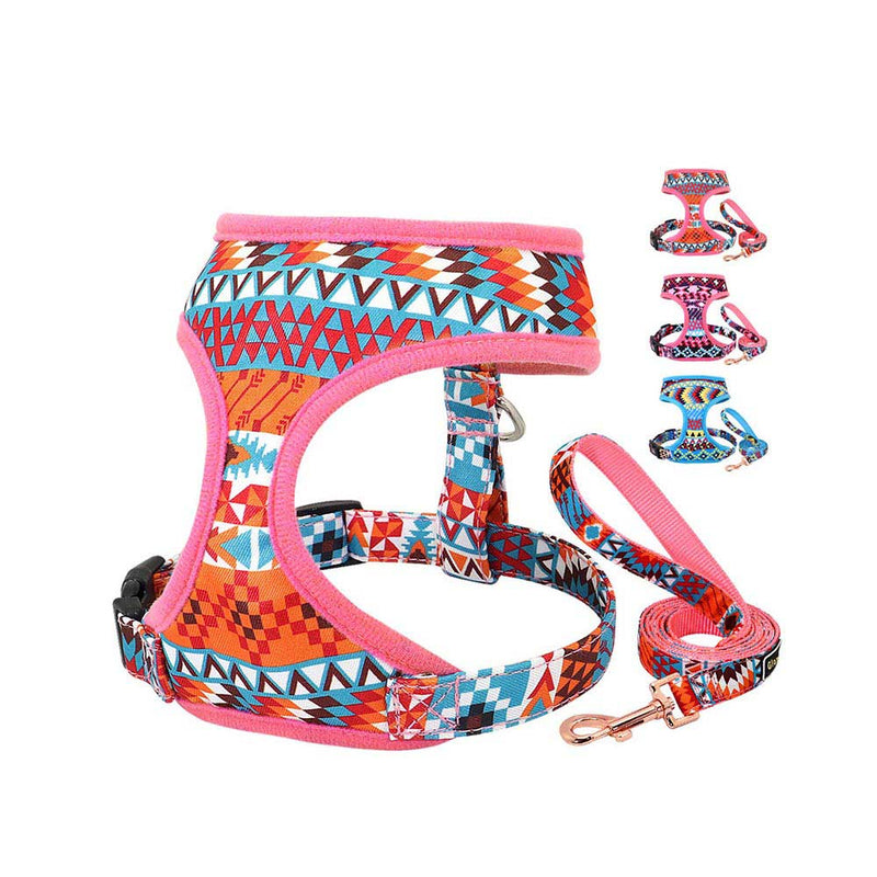 PAWS ASIA Factory High Quality Cute Colored Fancy Vest Puppy Dog Harness And Leash Set