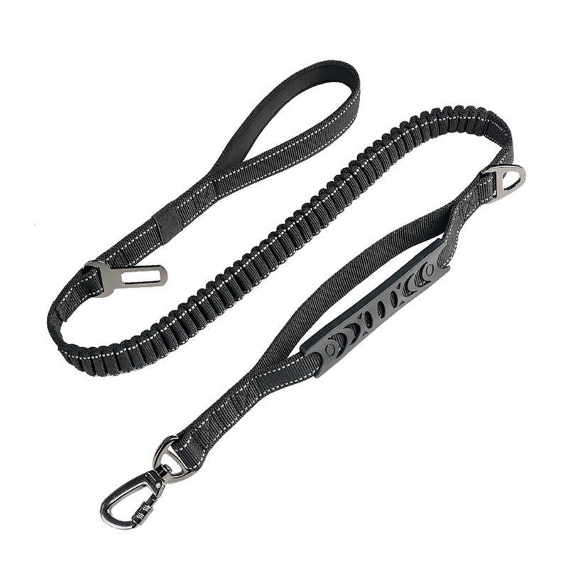PAWS ASIA Factory Luxury Reflective Elastic Retractable Training Dog Leash With Pet Car Seat Belt Buckle