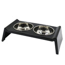 PAWS ASIA Factory Melamine Luxury Unique Stainless Steel Double Dog Bowl With Stand Pet Feeding