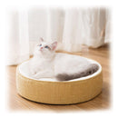 PAWS ASIA Factory Soft Chunky Cute Furcozy Round Memory Foam Cat Bed Mat