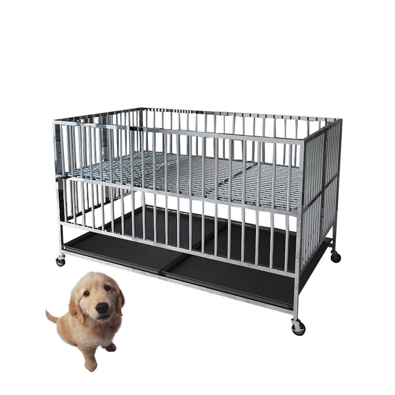 PAWS ASIA Factory Stainless Steel Large Pet Display Cages For Dog Run With Tray