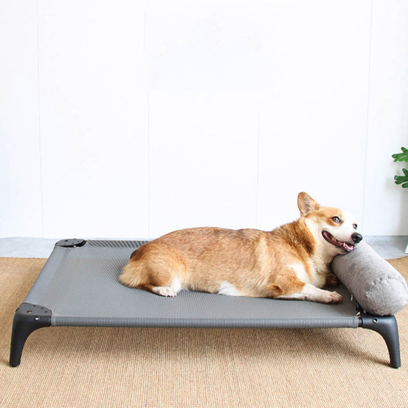 PAWS ASIA Factory Steel Framed Outdoor Travel Anti Slip Washable Elevated Camp Cooling Dog Bed Pet Cot