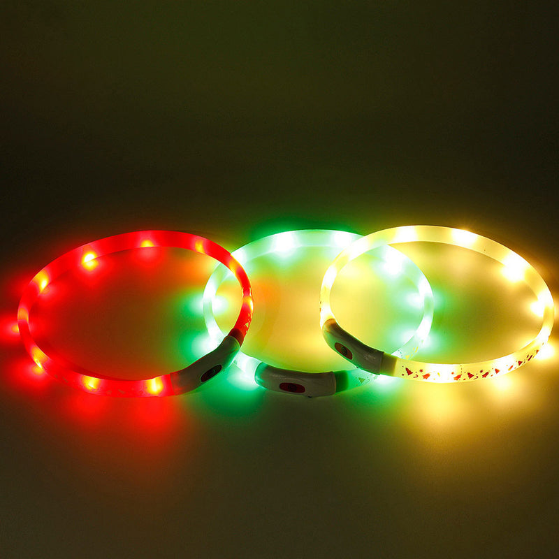 PAWS ASIA Manufacturer Custom Fashion Usb Charging Lighting Neon Dog Collar Cat
