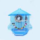 PAWS ASIA Manufacturer Portable Plastic Small Bird Cage With Tray And Hanging Hook