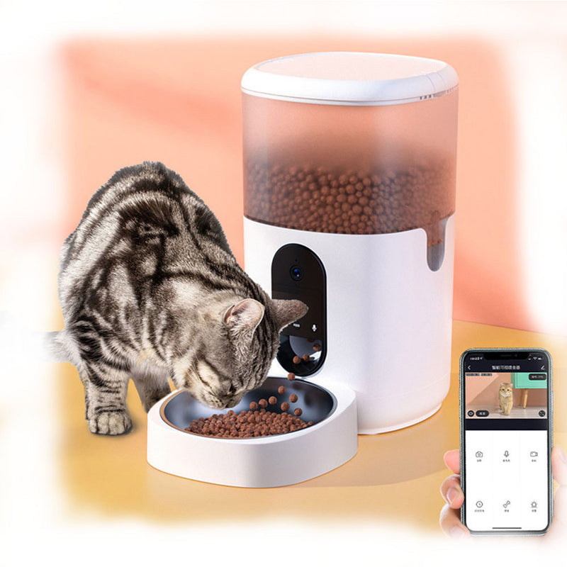 PAWS ASIA Manufacturers TPC Plastic 4L 6L Automatic Smart Pet Feeder Wifi Cat Dog